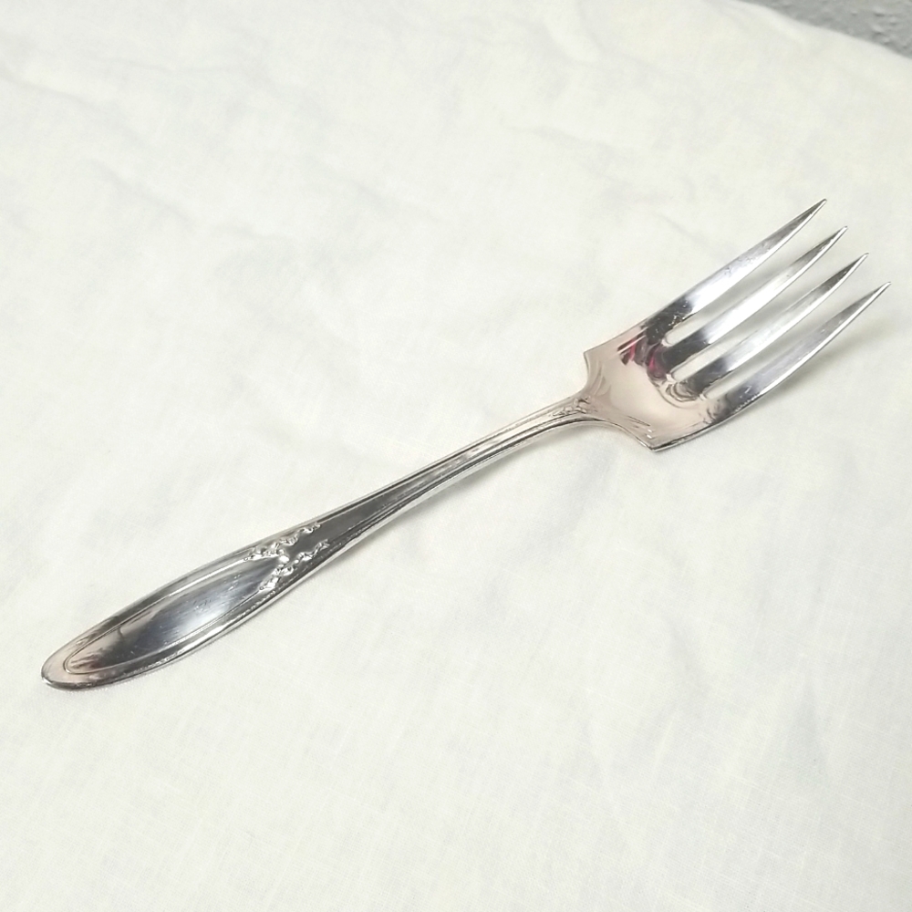 ANTIQUE 1903 Yourex Silver Plated Serving Fork